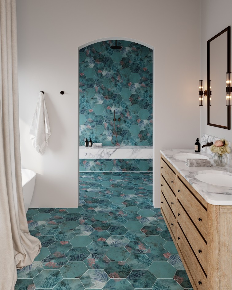 Mermaid's Garden porcelain tile